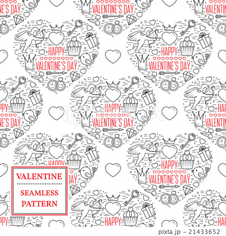 Happy valentine's day. Valentine seamless pattern. Happy valentine's day. Valentine seamless pattern. 21433652