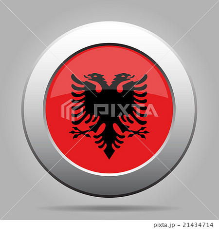 metal button with flag of Albania