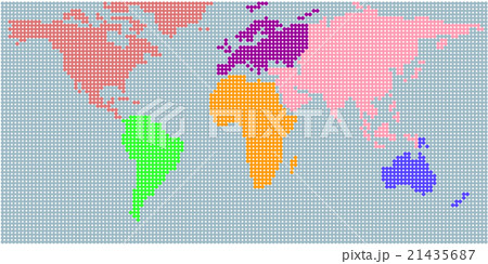 World map in round dot World map in round dot 21435687