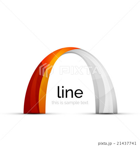 Swirl wavy ribbon, abstract concept 21437741