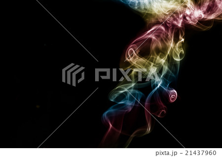 Smoke-shaped ghost,black background 21437960