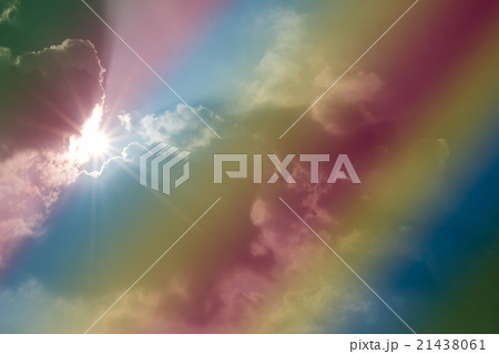 Sun and cloud background with colored gradient. Sun and cloud background with colored gradient. 21438061