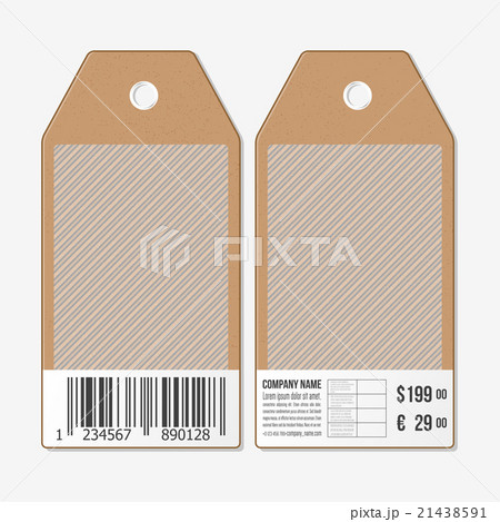 Vector tags design on both sides, cardboard sale 21438591