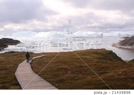 イルリサット アイスフィヨルド グリーンランドの写真素材