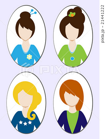 Cute illustrations of beautiful young girls Cute illustrations of beautiful young girls 21441222
