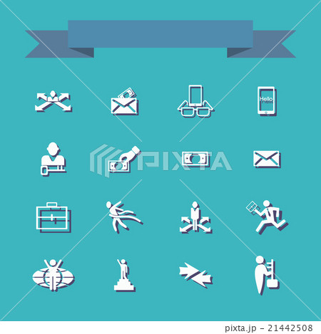Collection set of flat icons business theme Collection set of flat icons business theme 21442508