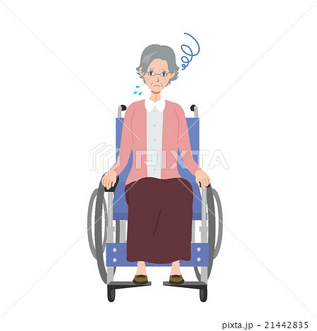 高齢者 車椅子 イラストのイラスト素材