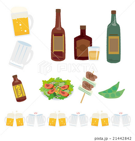 アルコール　ビール　イラスト 21442842