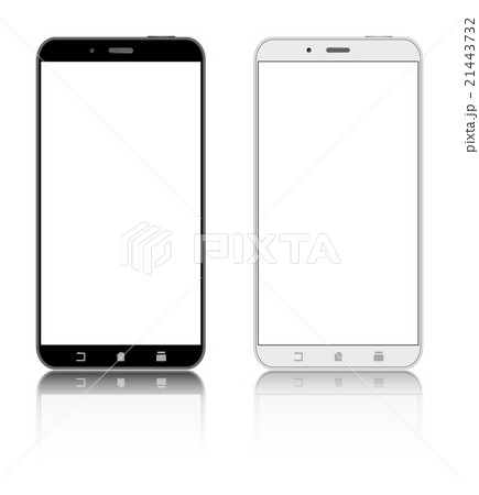 スマートフォン 黒 白 反射 21443732
