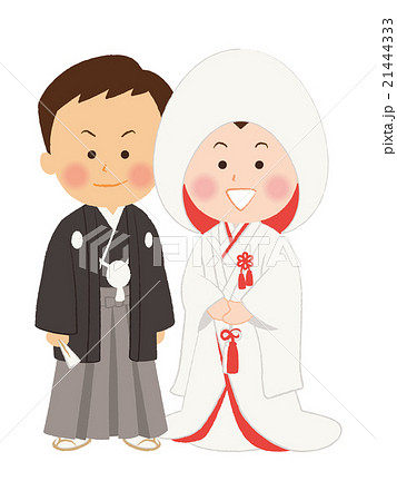 結婚式 和装のイラスト素材