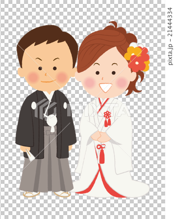 結婚式 和装のイラスト素材