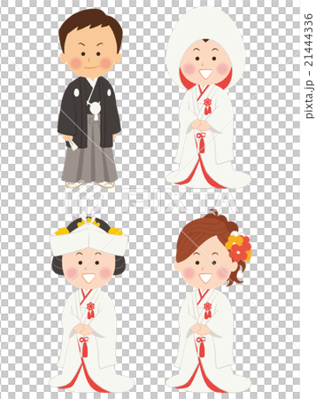 結婚式 和装のイラスト素材