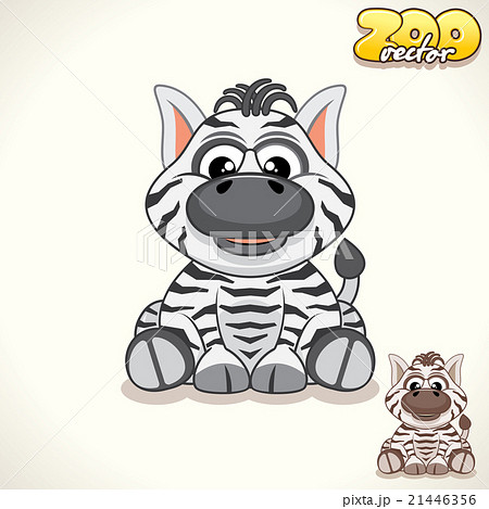 Cartoon Zebra. Vector Character 21446356