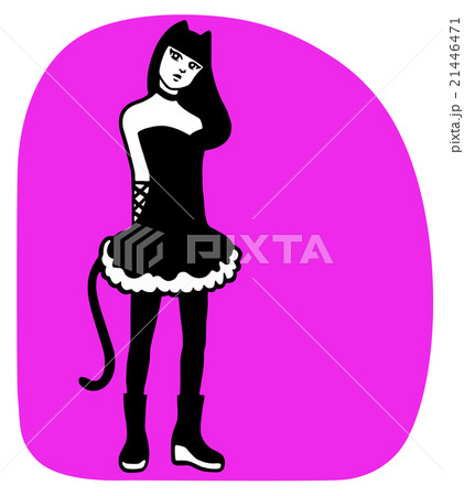猫の仮装の女性 21446471