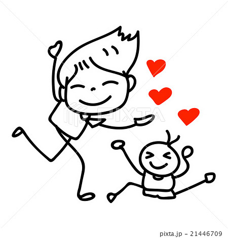 hand drawing cartoon happy dad hand drawing cartoon happy dad 21446709