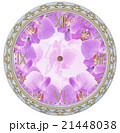 Clock face with vintage ornament and orchid   21448038