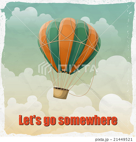 Vintage hot air balloon in the sky 21449521