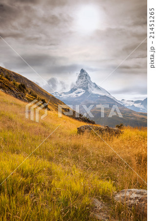 Matterhorn with autumn grass in Swiss Alps Matterhorn with autumn grass in Swiss Alps 21451265