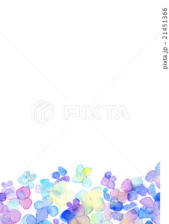水彩繡球花框架 插圖素材 圖庫
