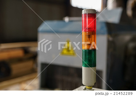 At sawmill. Image of tri-color LED on machine 21452289