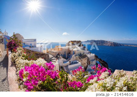 Oia village on Santorini island in Greece Oia village on Santorini island in Greece 21454616