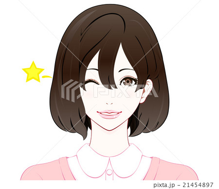 女性の表情 / ウインク / 春服 女性の表情 / ウインク / 春服 21454897