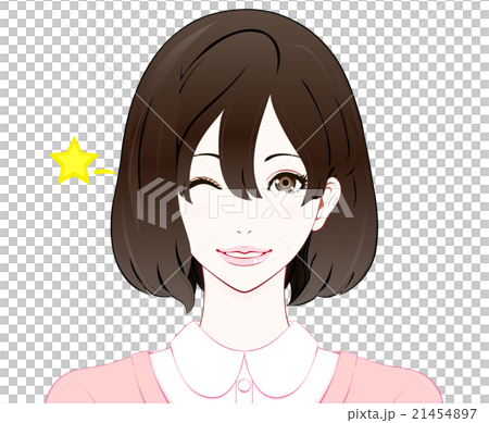 女性の表情 / ウインク / 春服 女性の表情 / ウインク / 春服 21454897