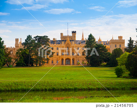 Lednice Chateau in summer day Lednice Chateau in summer day 21456705