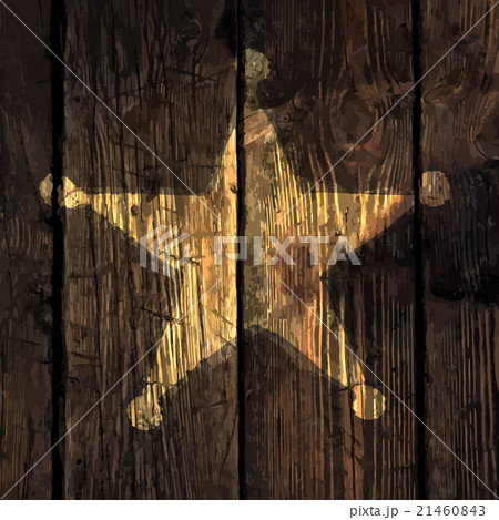 Grunge sheriff star on wooden texture. 21460843