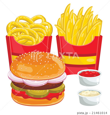 Fast food menu set, vector illustration Fast food menu set, vector illustration 21461014