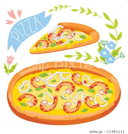 Slice of pizza isolated on white background 21461111