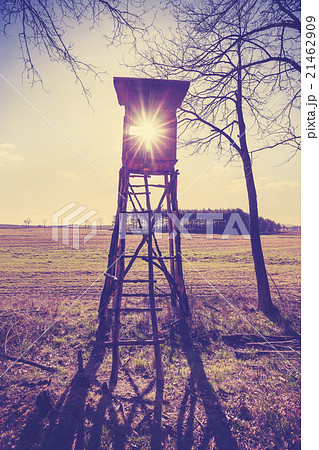 Old film vintage stylized hunting pulpit 21462909