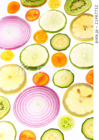 野菜と果物の背景素材の写真素材