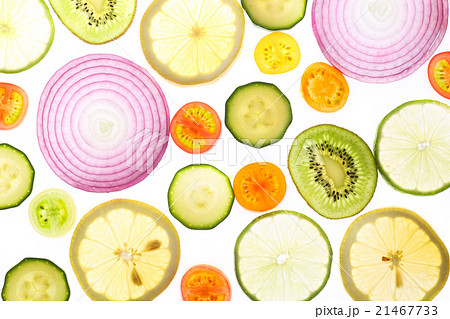 野菜と果物の背景素材の写真素材