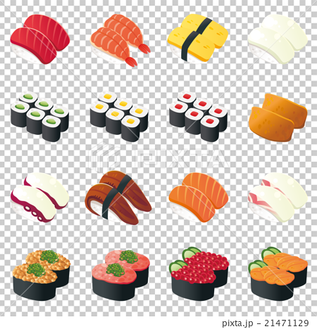Sushi Icon Set Stock Illustration