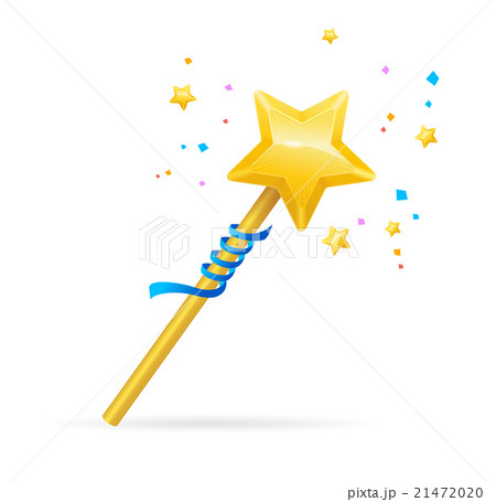 Magic Wand with Shining Star. Vector 21472020
