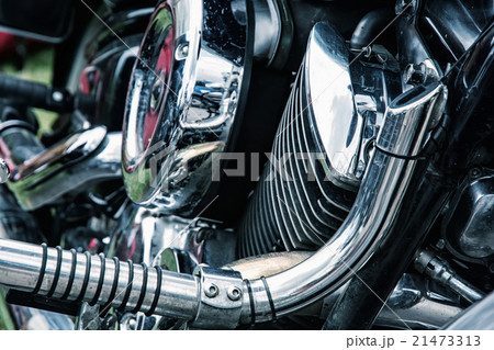Detail of veteran motorbike 21473313