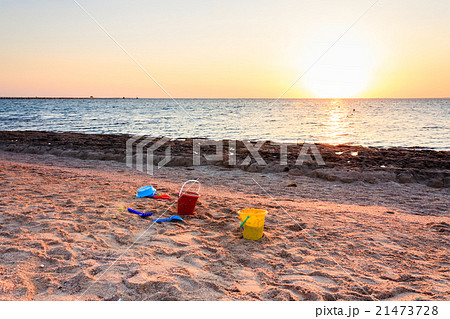Children's toys on the beach 21473728