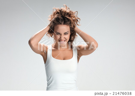 The portrait of violent and militant woman 21476038