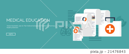 Vector illustration. Flat medical backgrounds set 21476843
