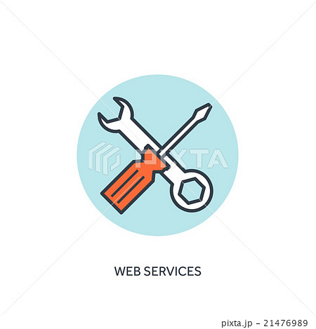 Mechanic tools lined icon.Web services. 21476989