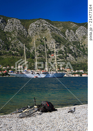 ship "Star Clippers" in the Bay and the bike 21477164