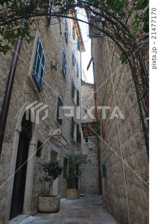 Street in the old town of Kotor, Montenegro 21477170
