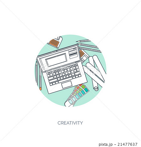 Vector illustration. Flat architectural projectのイラスト素材 [21477637] - PIXTA