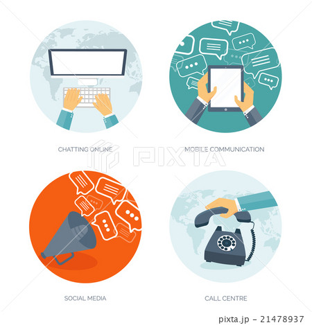 Vector illustration.  Global communication. Social 21478937
