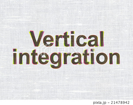 Finance concept: Vertical Integration on fabric 21478942