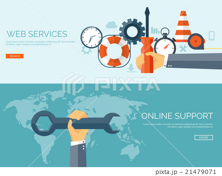 Vector illustration. Flat background. Web service 21479071