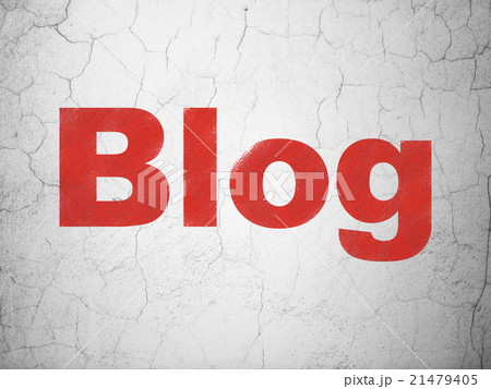 Web design concept: Blog on wall background 21479405