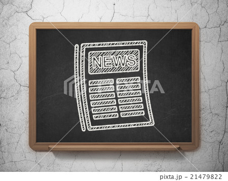 News concept: Newspaper on chalkboard background News concept: Newspaper on chalkboard background 21479822
