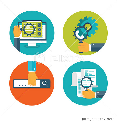Vector illustration. SEO. Flat computing Vector illustration. SEO. Flat computing 21479841